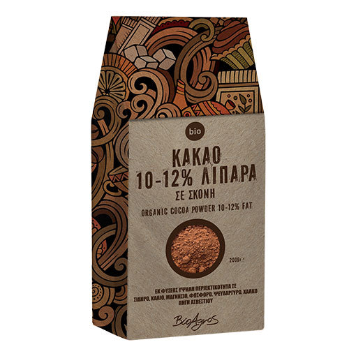ΒΙΟΛΟΓΙΚΟ ΚΑΚΑΟ ΣΚΟΝΗ 10-12% ΛΙΠΑΡΑ ΒΙΟΑΓΡΟΣ 200ΓΡ