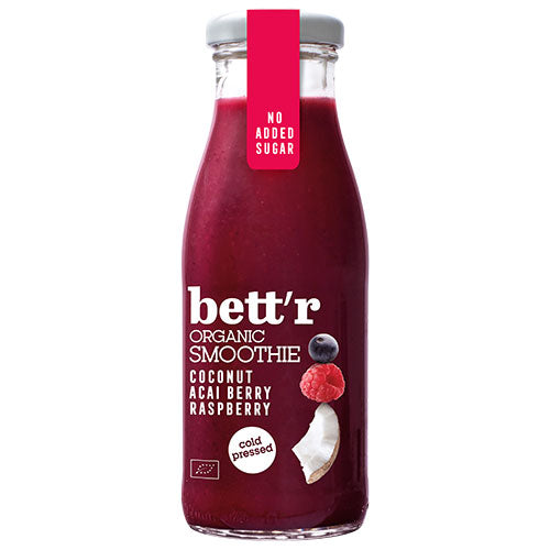 ΒΙΟΛΟΓΙΚΟ SMOOTHIE ΜΕ ΣΜΕΟΥΡΟ, ACAI & ΚΑΡΥΔΑ BETTR 250ML BIO