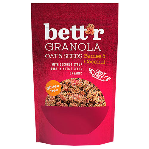 ΒΙΟΛΟΓΙΚΗ ΓΚΡΑΝΟΛΑ ΒΡΩΜΗΣ ΜΕ ΜΟΥΡΑ & ΚΑΡΥΔΑ ΧΩΡΙΣ ΓΛΟΥΤΕΝΗ BETTR 300GR ΒΙΟ