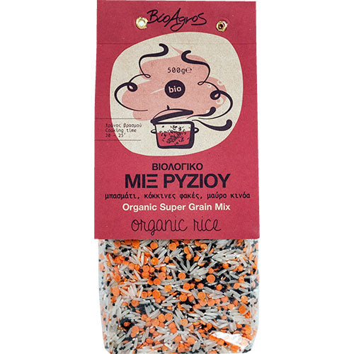 ΒΙΟΛΟΓΙΚΟ ΜΙΞ ΡΥΖΙΟΥ ΜΠΑΣΜ.ΛΕΥΚ.-ΦΑΚΕΣ ΚΟΚ.-ΚΙΝΟΑ ΜΑΥΡ ΒΙΟΑΓΡΟΣ ΒΙΟ 500ΓΡ
