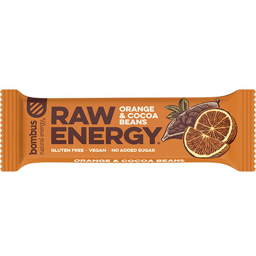ΜΠΑΡΑ ΕΝΕΡΓΕΙΑΣ RAW ΠΟΡΤΟΚΑΛΙ ΚΑΙ ΚΑΚΑΟ 50ΓΡ BOMBUS