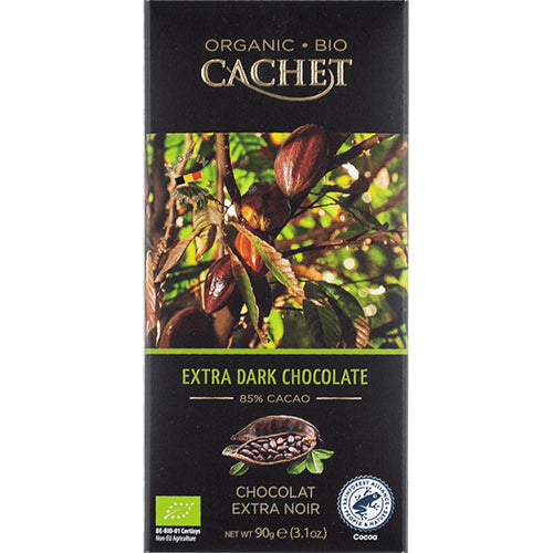 ΒΙΟΛΟΓΙΚΗ ΣΟΚΟΛΑΤΑ ΜΑΥΡΗ 85% ΚΑΚΑΟ CACHET  90ΓΡ ΒΙΟ