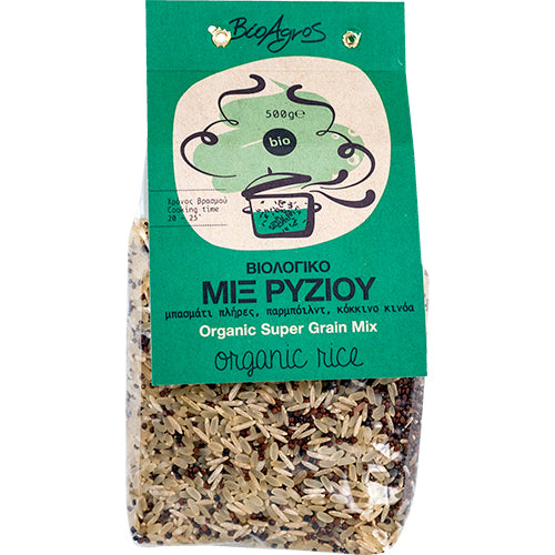 ΒΙΟΛΟΓΙΚΟ ΜΙΞ ΡΥΖΙΟΥ ΠΑΡΜΠΟΪΛΝΤ-ΜΠΑΣΜ ΠΛΗΡΕΣ-ΚΙΝΟΑ ΚΟΚ ΒΙΟ 500GR ΒΙΟΑΓΡΟΣ